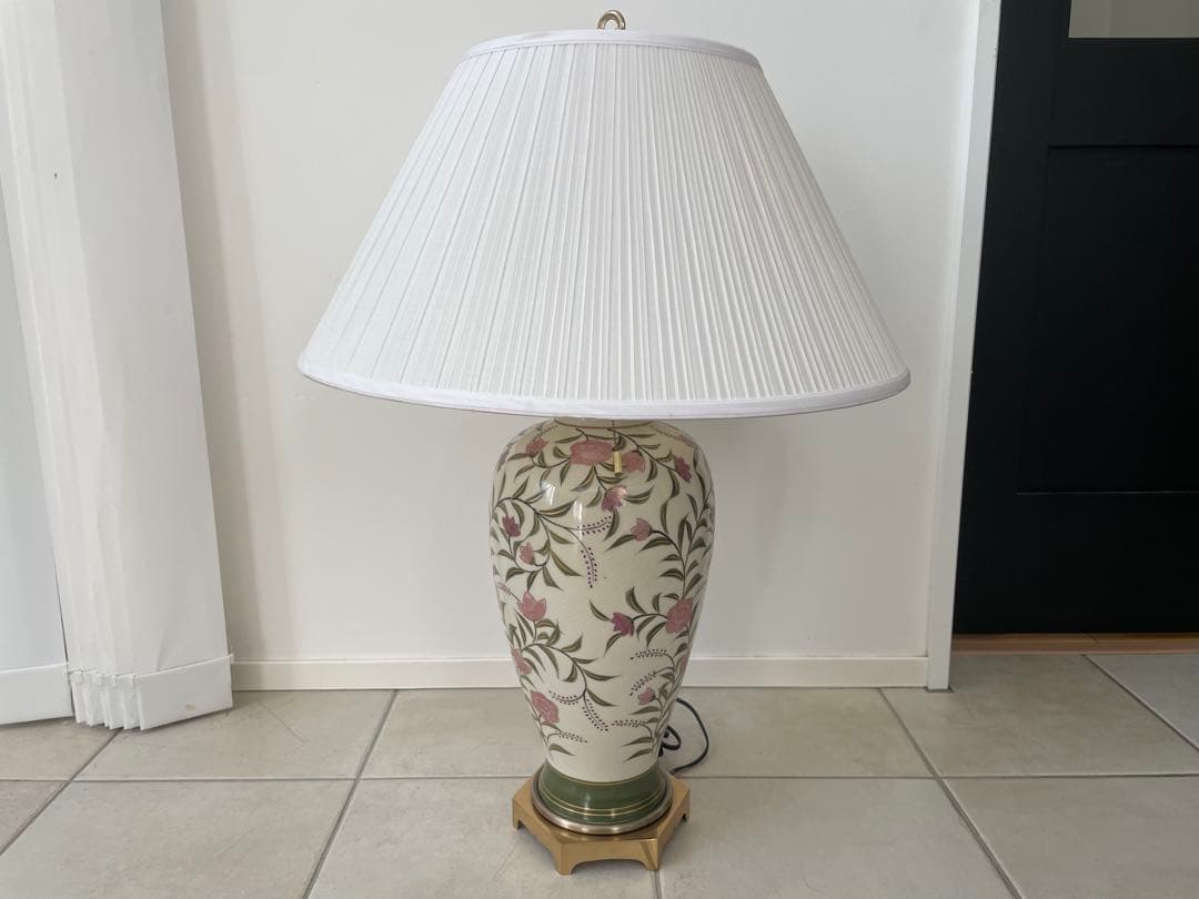 美品 ロイヤル 九谷 薩摩 テーブルスタンド 照明 陶器 モダン 最高級 ライト