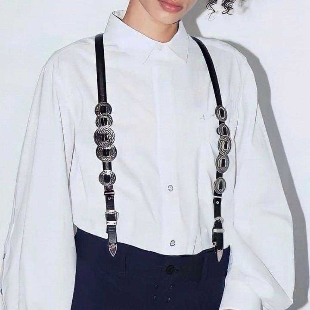 toga メタルコンチョサスペンダーベルト