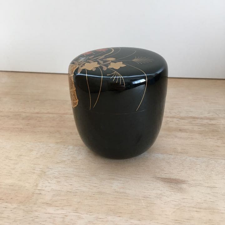 茶道具　蛇篭蒔絵　利休棗　隆佳作