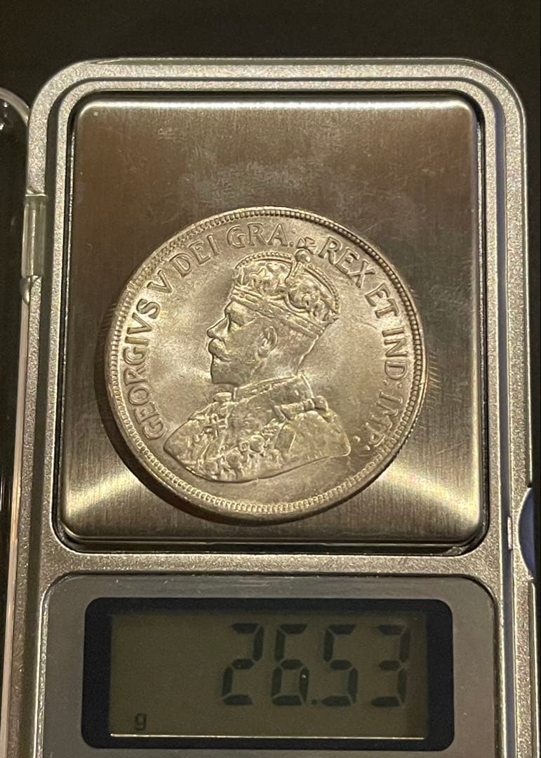 キプロス銀貨 1928 ジョージ5世 ライオン 実測26.53g