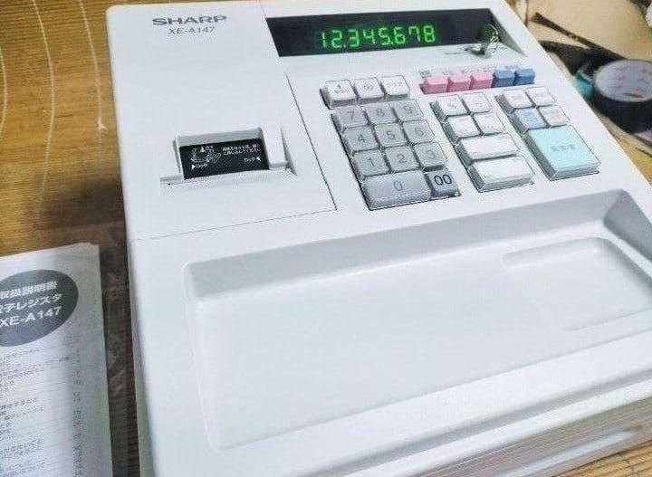 シャープレジスター　XE-A147　PC連携売上管理フル設定無料　600061