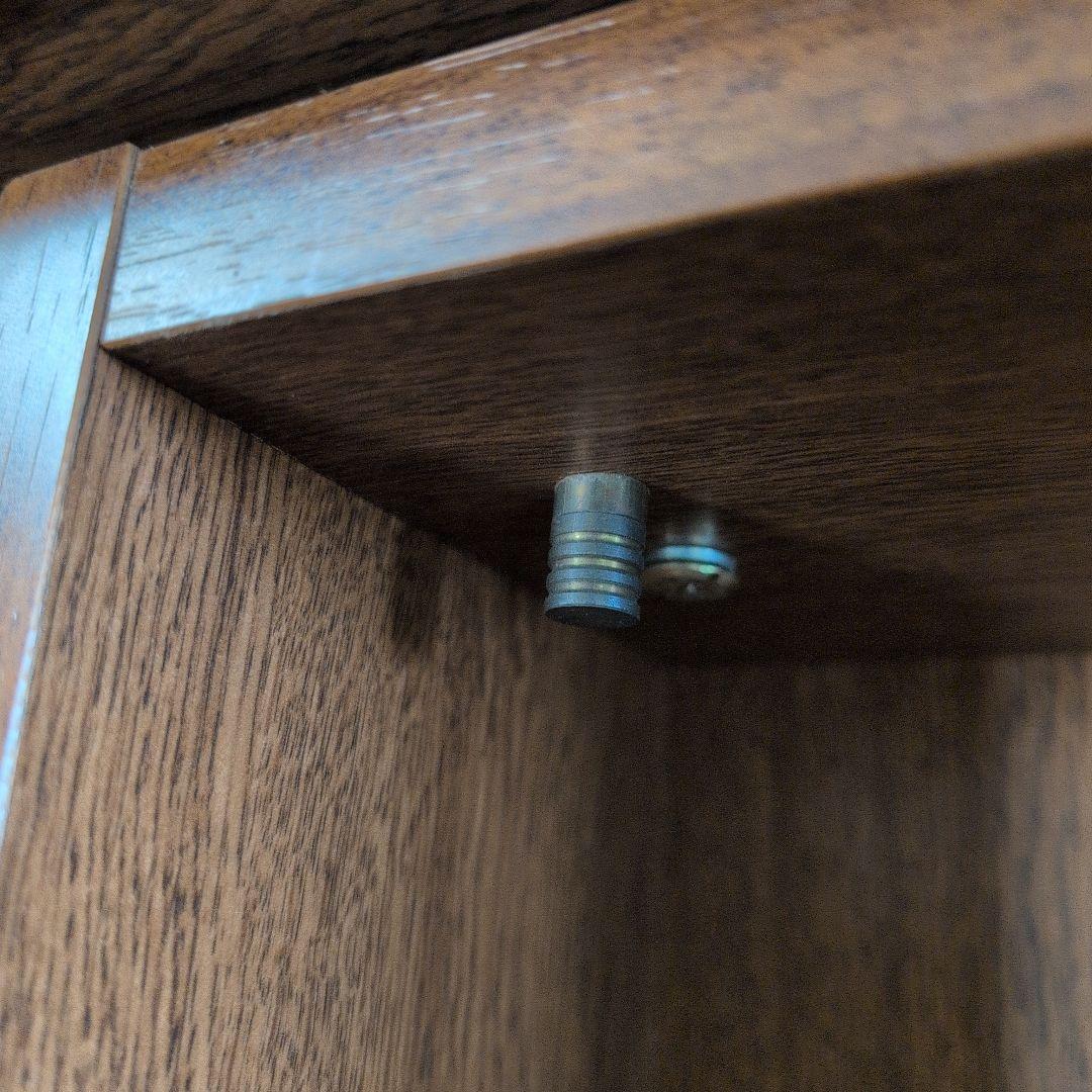 ブラウンスライド式本棚 引き出し付き 収納力抜群　大容量