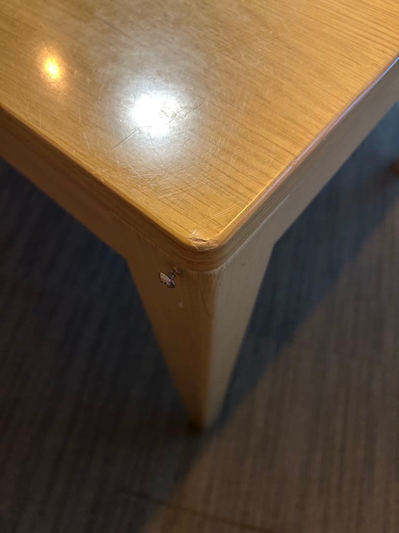 ニトリ　木製長方形こたつダイニングテーブル コタツ布団付き