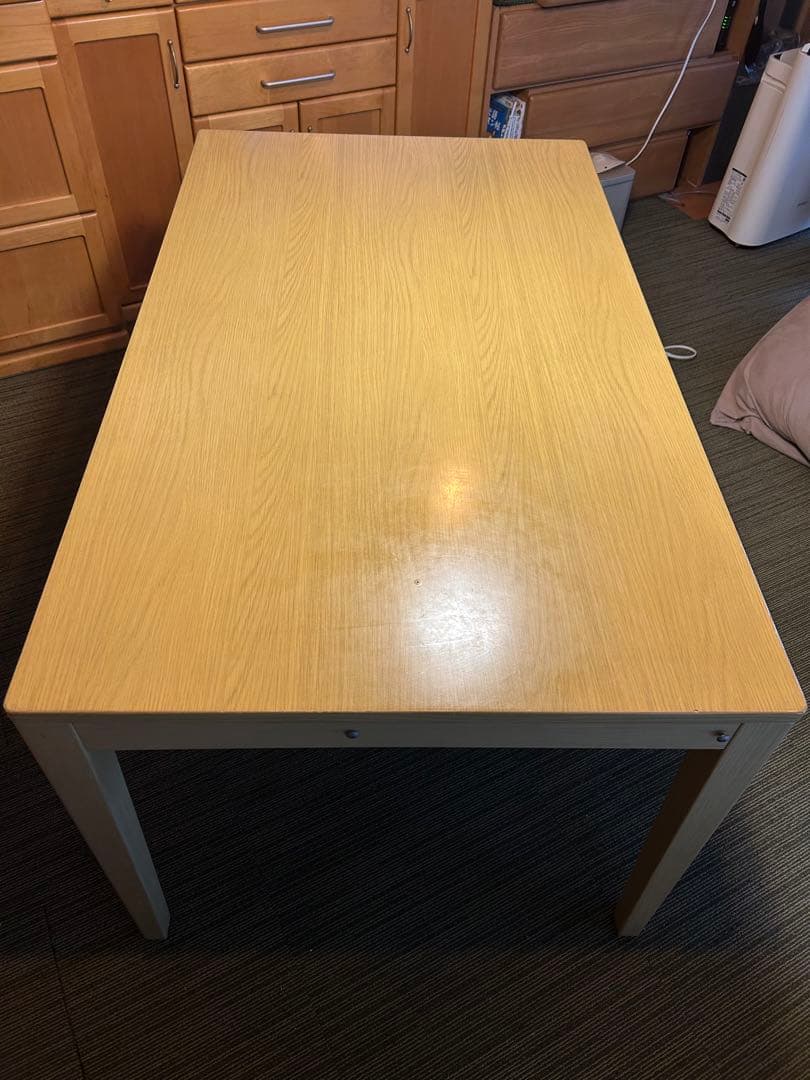 ニトリ　木製長方形こたつダイニングテーブル コタツ布団付き