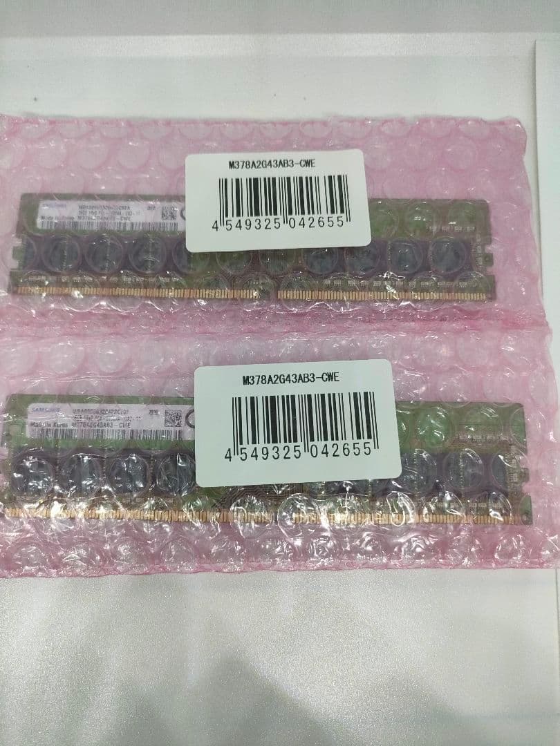 未使用バルク新品 SAMSUNG DDR4メモリ16GB x2枚 合計32GB①