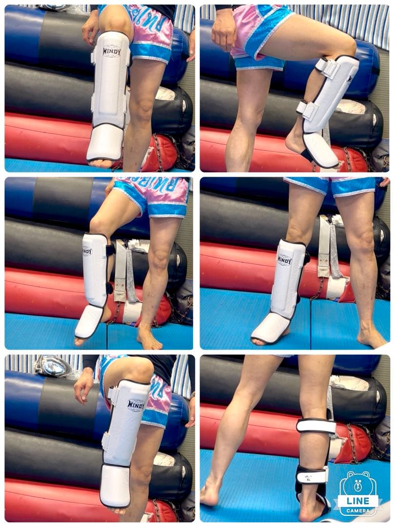 Windy レガース LPL 本革 本格的 ウィンディ キックボクシング 白