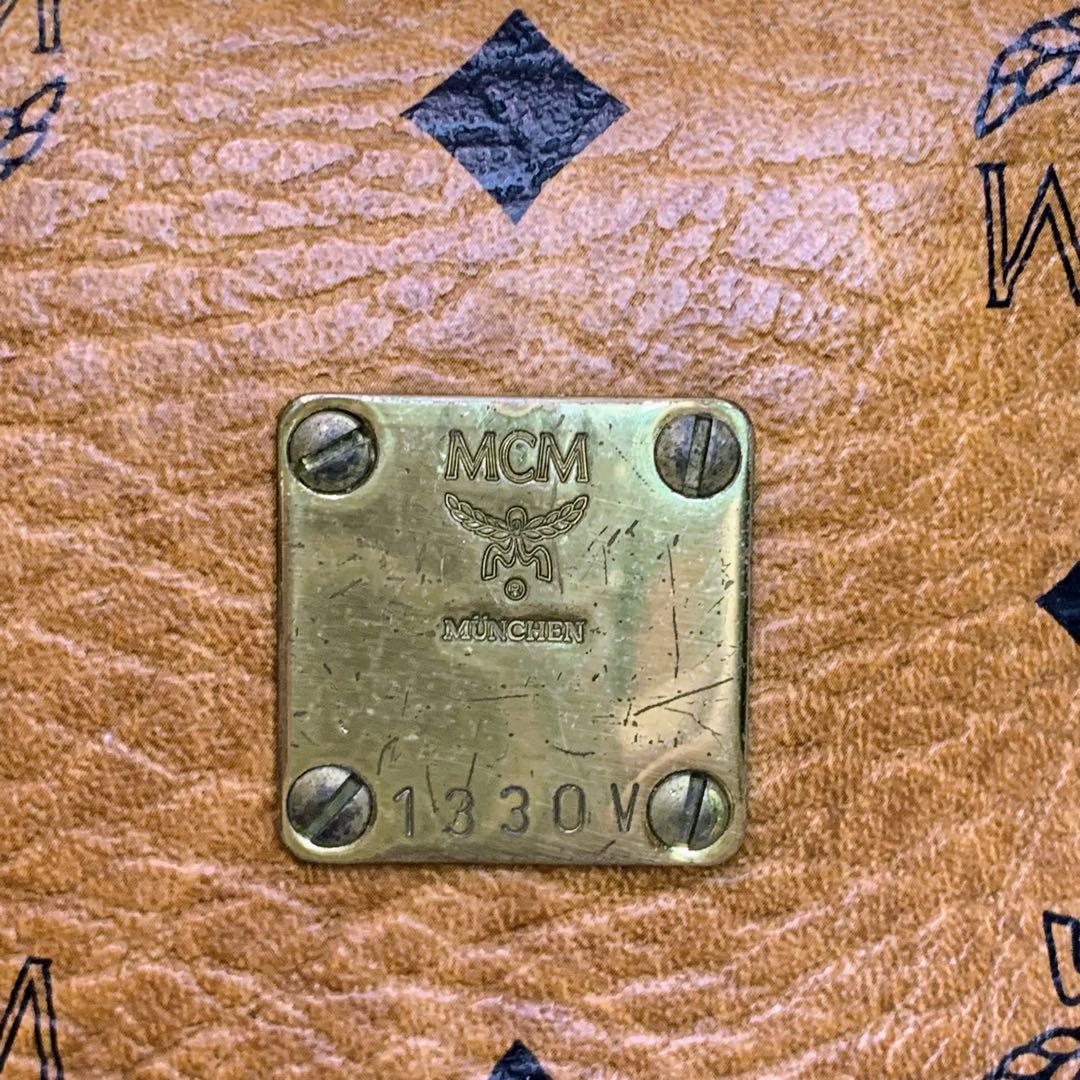 MCM ヴィセトス ミニボストン ハンドバッグ レザー ブラウン