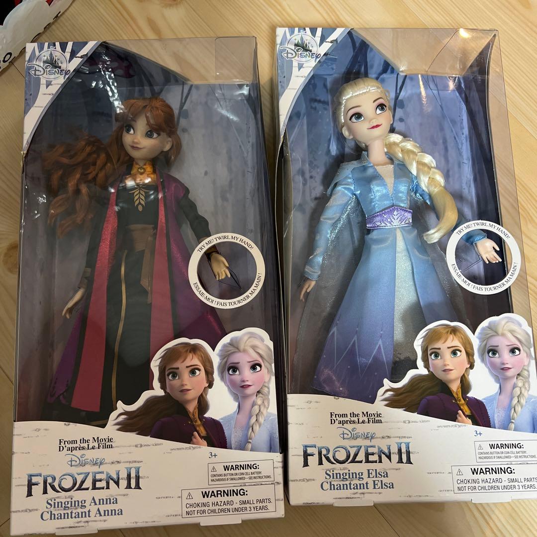 ディズニープリンセス人形アナ雪エルサアナ人形シンギングドール未開封