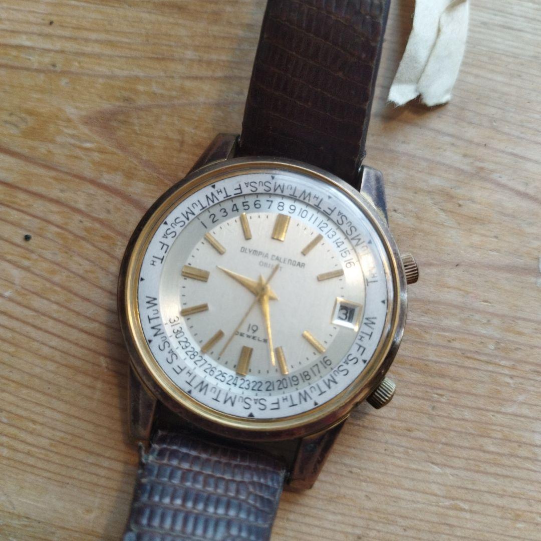 オリエント　オリンピア　カレンダー　腕時計　自動巻き