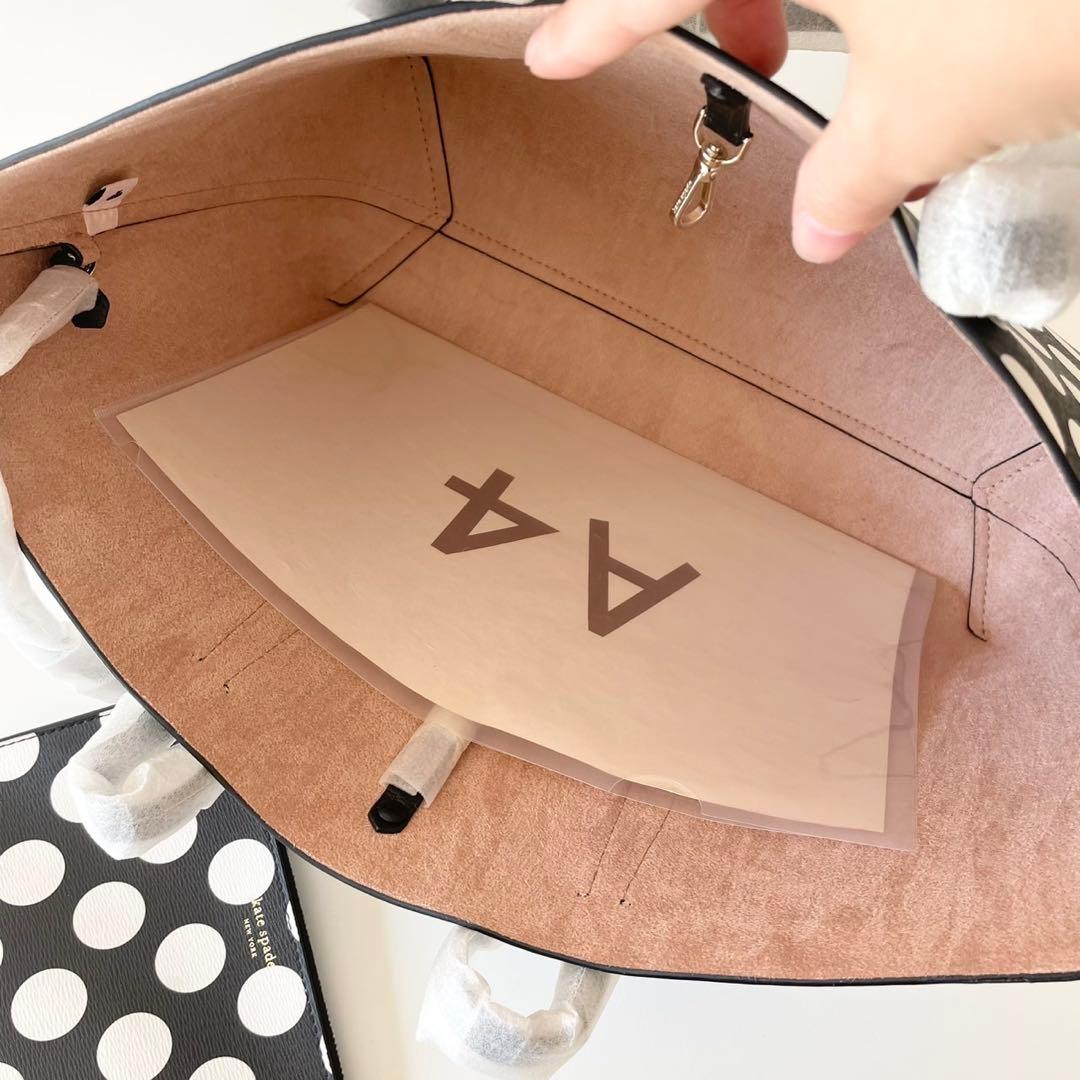 【新品】kate spade トートバッグ ポーチ付き モリー ドット A4