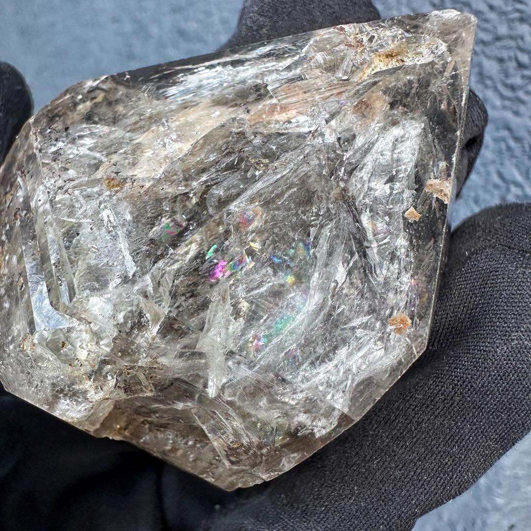 超高波動☆エネルギーの浄化❗️ハーキマー水晶レインボー☆パワーストーンA1527