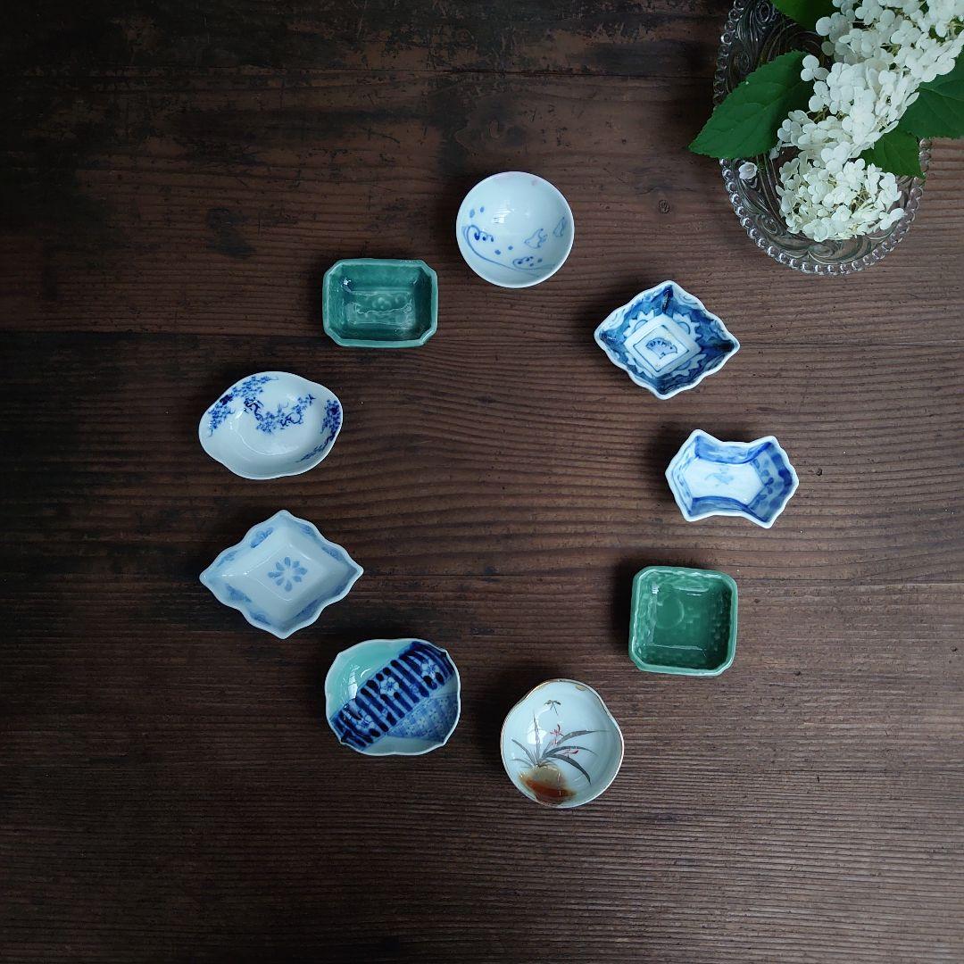 骨董 豆皿 お猪口 9種9枚 骨董 アンティーク