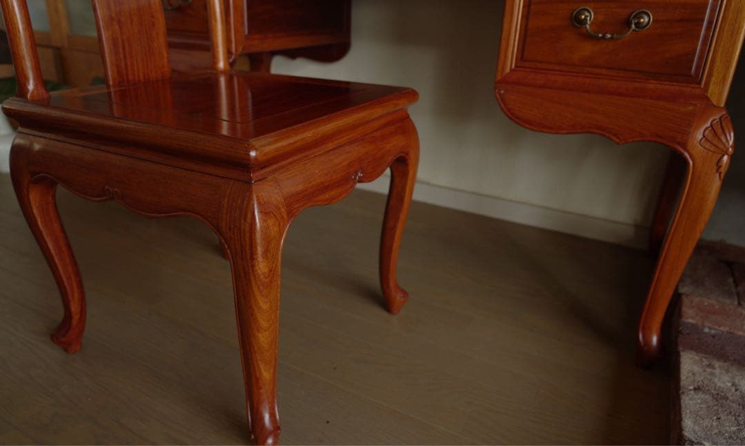 アンティーク　猫脚デスク　テーブル　引出し5杯 ビンテージ　工芸品