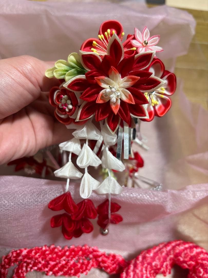 七五三髪飾りセット.勝山かんざし.7歳