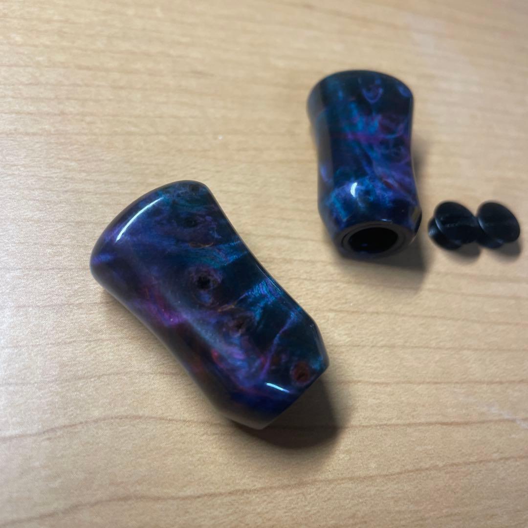 わたらせ樹脂工房 とても綺麗なスタビライズドウッド シマノ左用２個