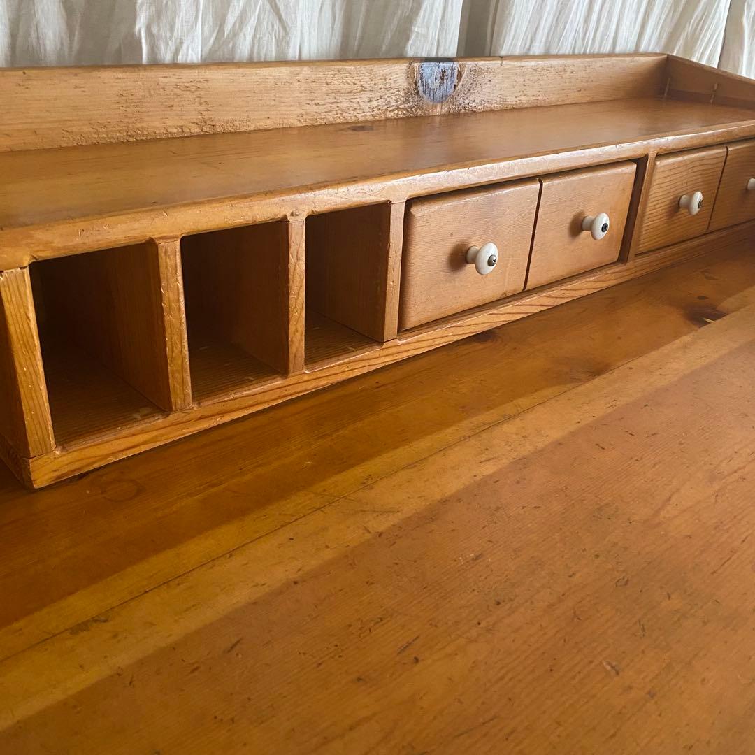 北欧　カントリー　アンティーク　デスク　机　作業台　フレンチカントリー　パイン材