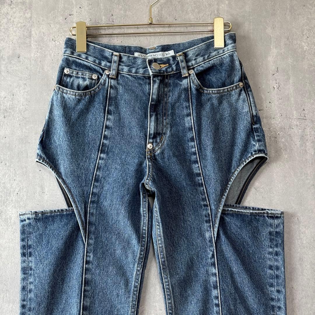 美品✨ジョンローレンスサリバン カットアウト デニムパンツ　ジーンズ　S