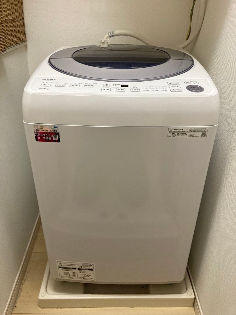 SHARP　シャープ　全自動洗濯機　ES-GV8E-S 　2021年製