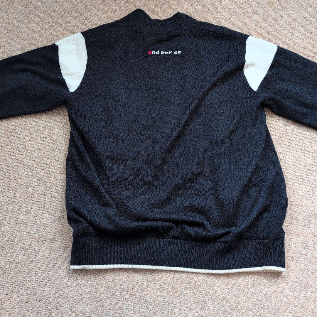 たけ 美品 アンパスィ 防寒仕様 ゴルフ サイズL 人気のネイビー紺