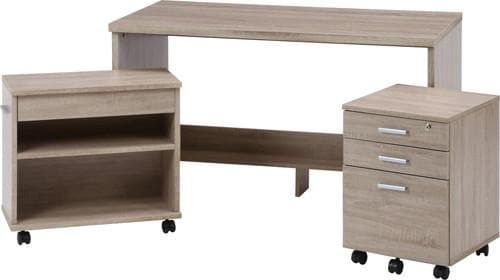 《新品・送料無料》デスク３点セット　ホワイトオーク