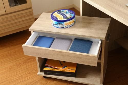 《新品・送料無料》デスク３点セット　ホワイトオーク