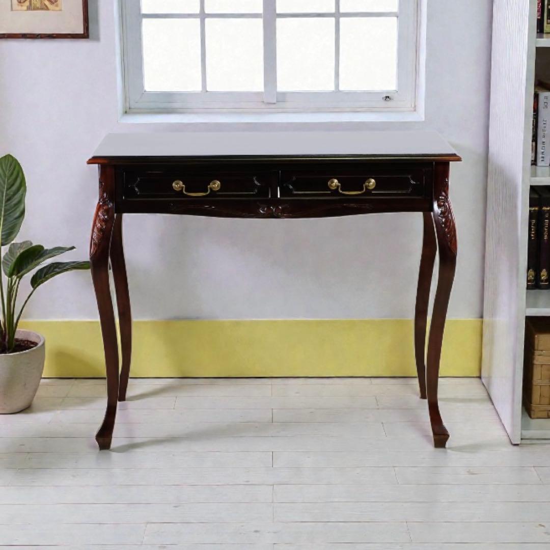 F 新品 コンソールテーブル アジアン 机 デスク サイドテーブル アンティーク