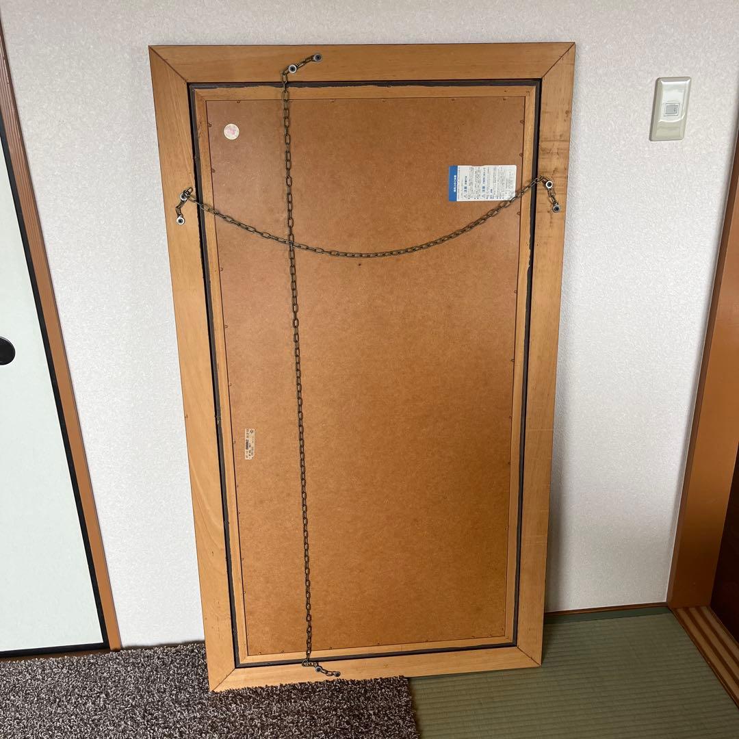 イタリア製　アンティーク　壁掛けウォームミラー　姿見　大型鏡