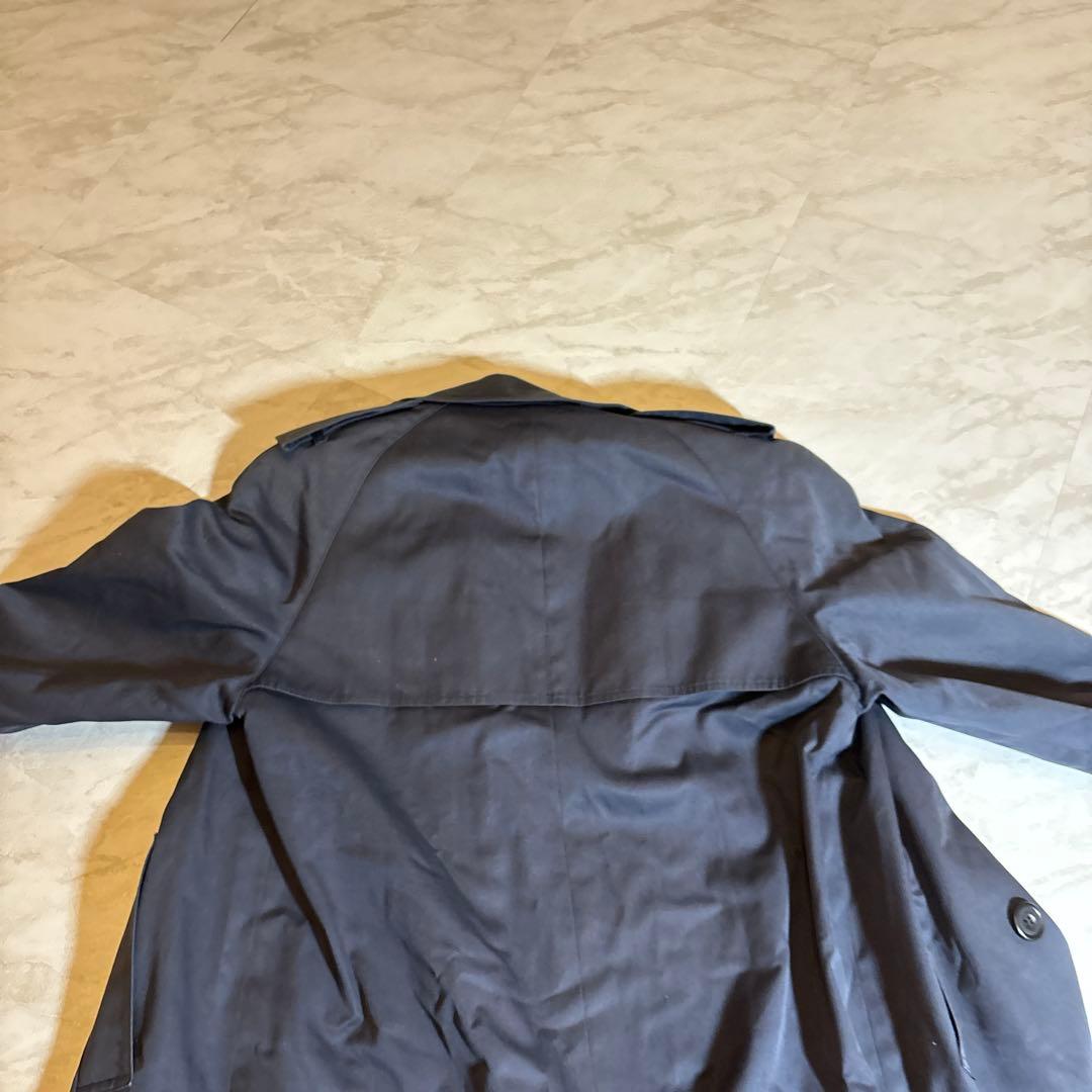 【美品】80s アクアスキュータム トレンチコート vintage 古着　紺