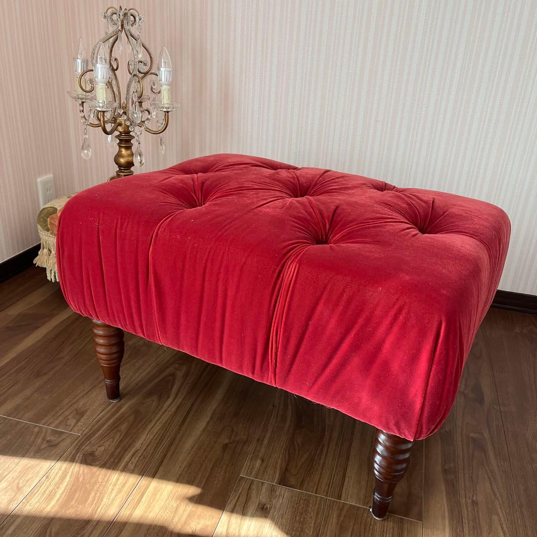 スツール　オットマン　シャンデリアランプ3点　引き取り限定