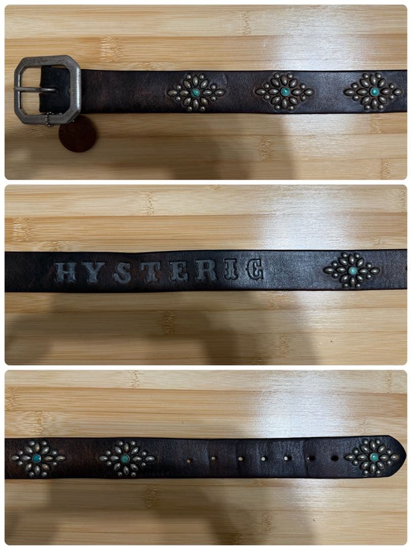 ヒステリックグラマーx オールドスタッズ⭐️ブラック 茶芯⭐️ターコイズストーン⭐️M