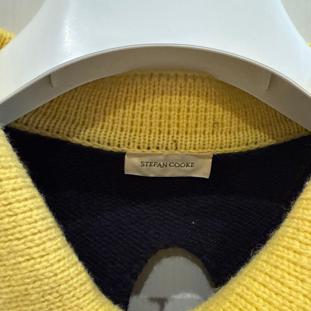 STEFAN COOKE ネイビー/イエロー カーディガン