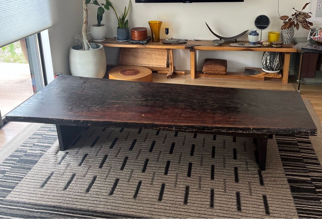 【8/27までの出品】一枚板　天然木　無垢材　座卓　客間　モダン