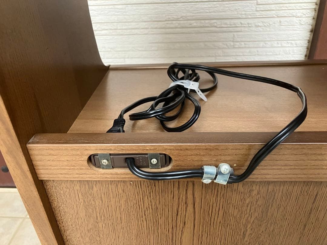 カリモク ◉Karimoku 電話台 引き出し・扉付き収納 コンセント付き