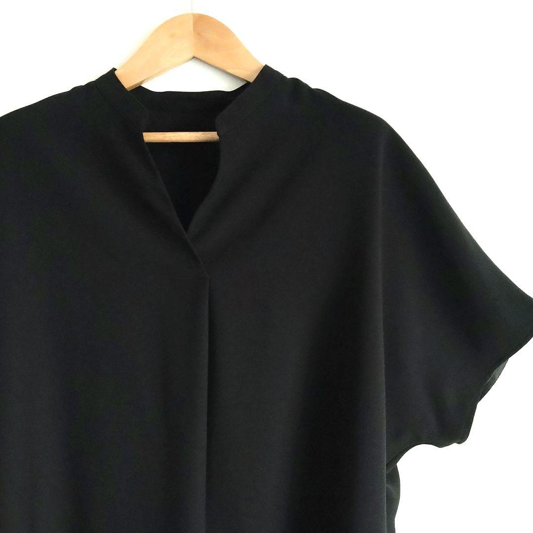 未使用タグ付き23区洗えるストレッチジョーゼットフレンチスリーブカットソー38