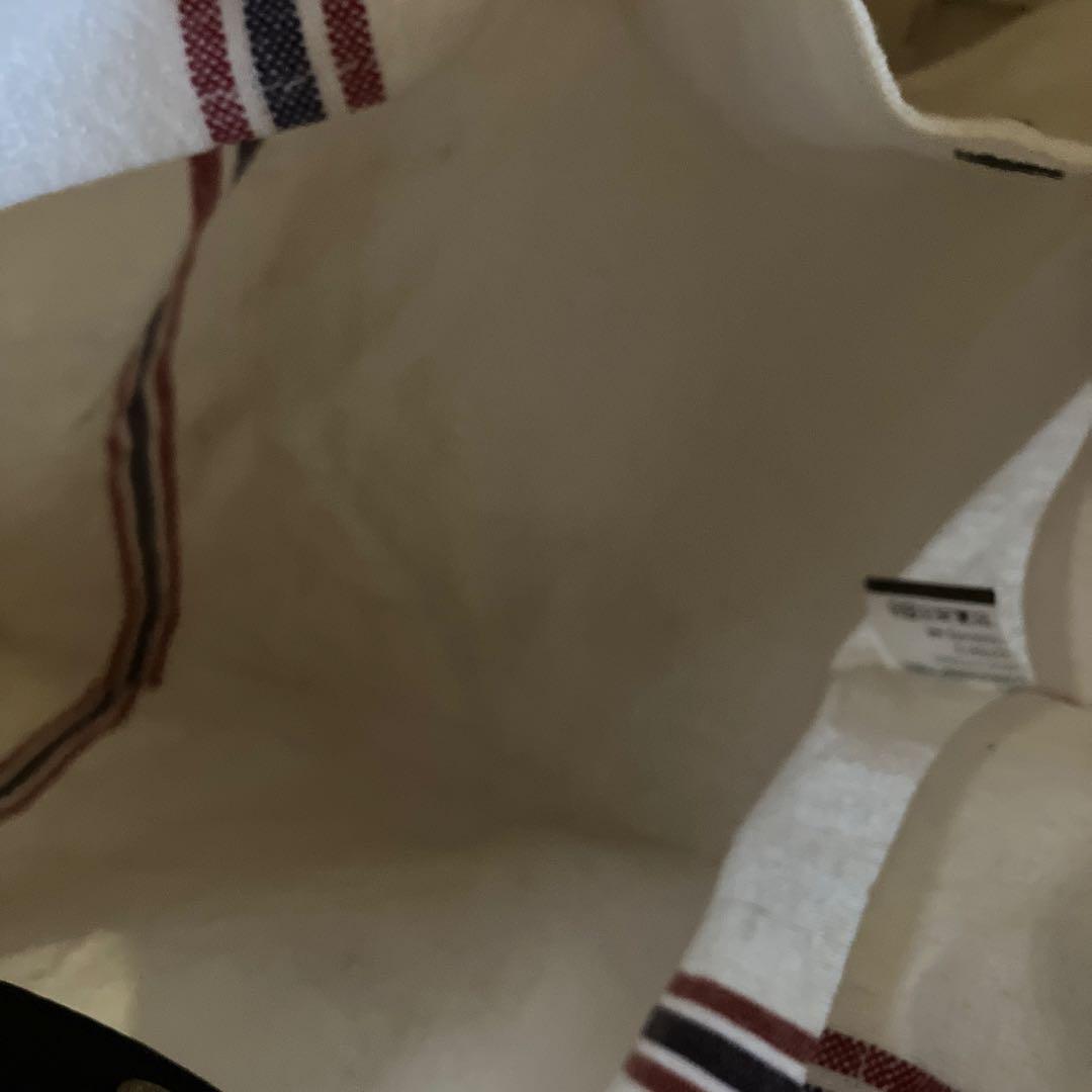 ストライプトートバッグ ホワイト