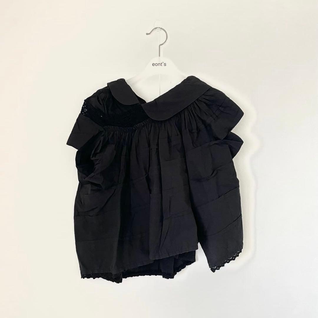 tricot COMME des GARCONSブラックアシンメトリートップス