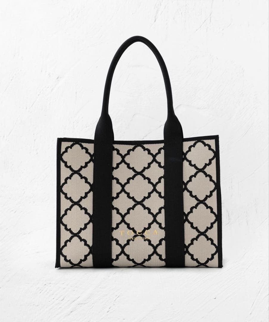 TOCCA 大人百花CHECKER CLOVER KNITBAG ニットバッグ