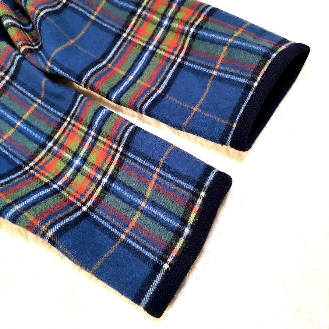 YORKLAND リバーシブル チェック フーデットコート ラグランスリーブ