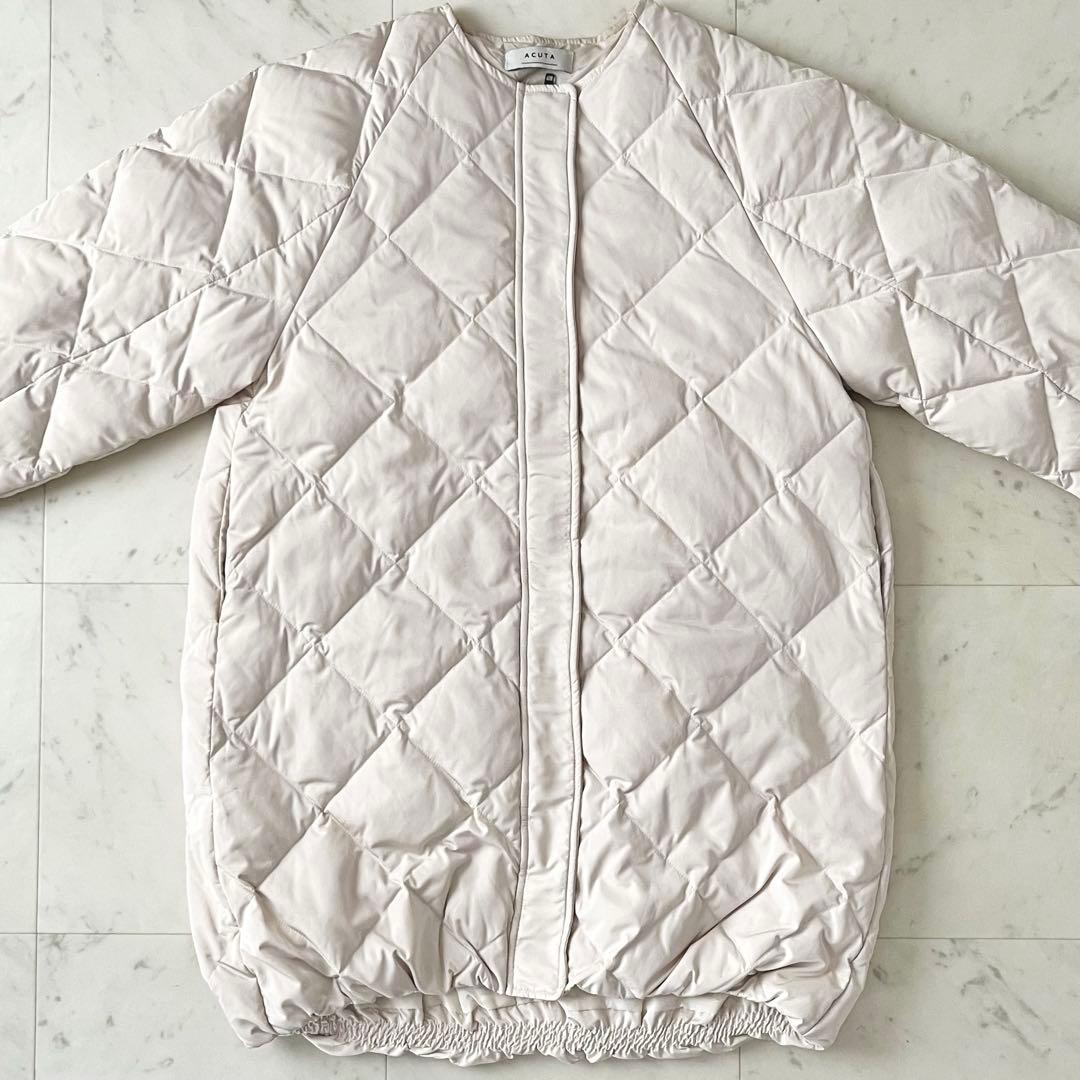 人気＊アーバンリサーチ コクーンキルティングロングダウン acuta アイボリー