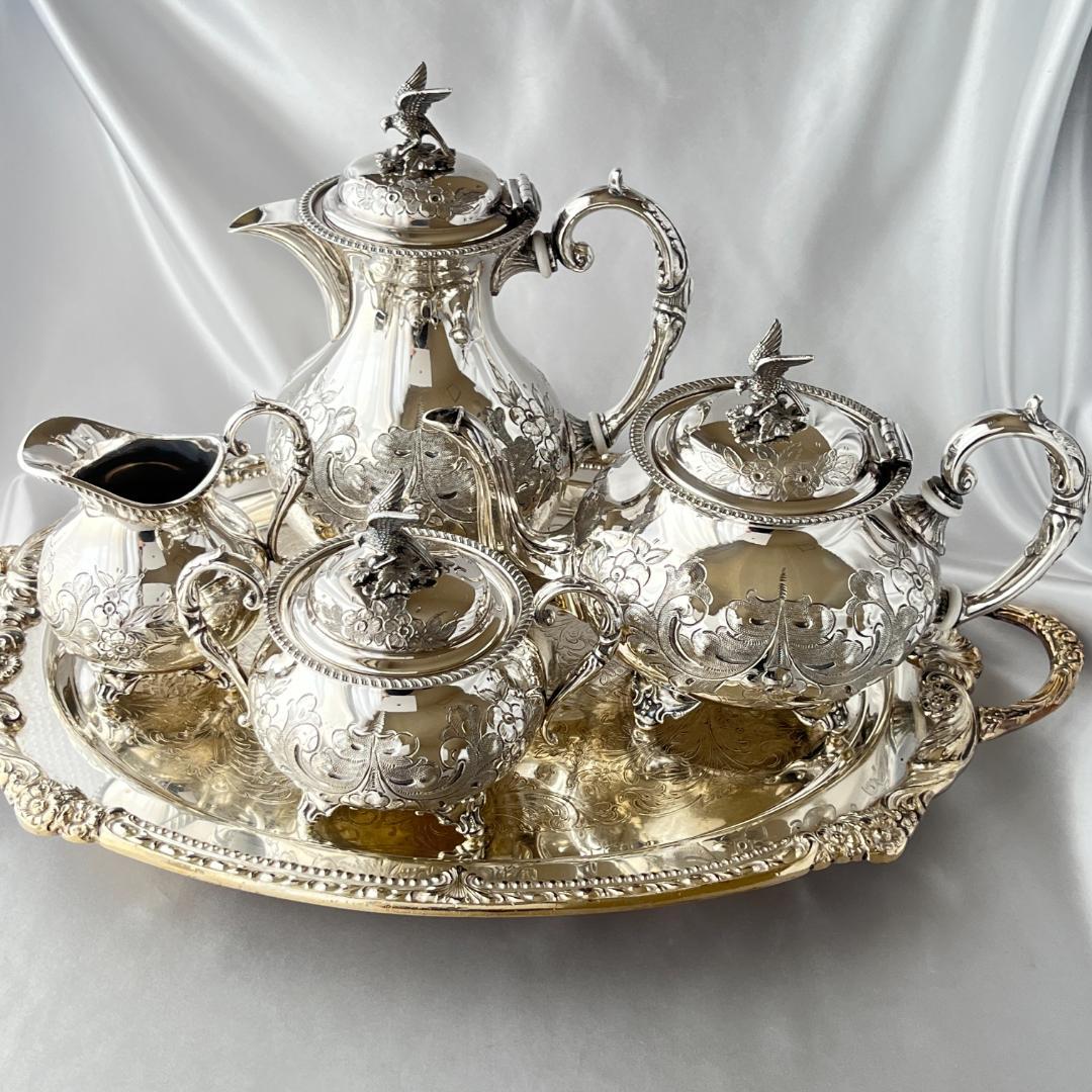 【John Turton】 ファルコンのティーセット 4点 ティーポット/ジャグ