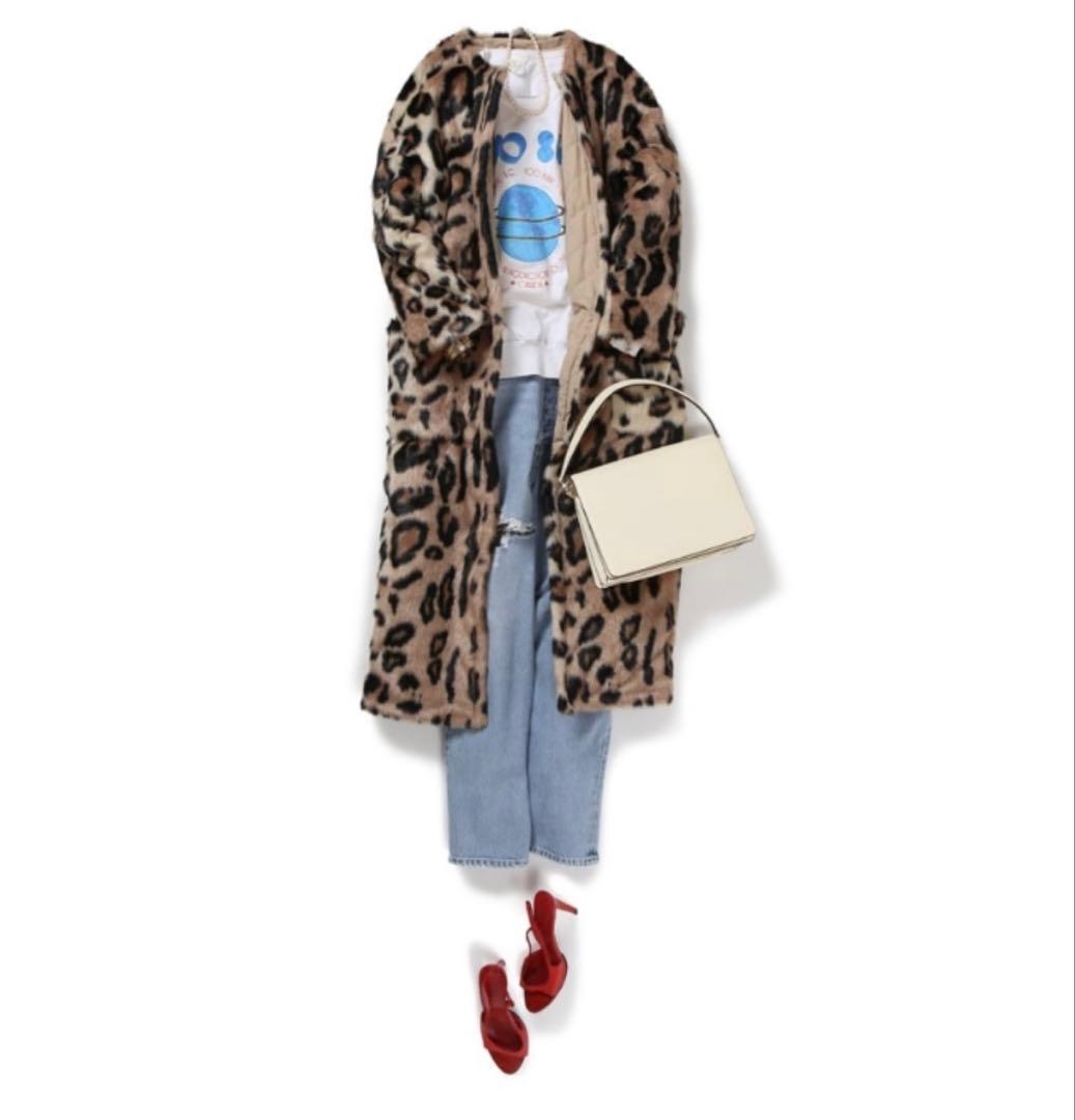 サードマガジン　レオパードリバーシブルコート