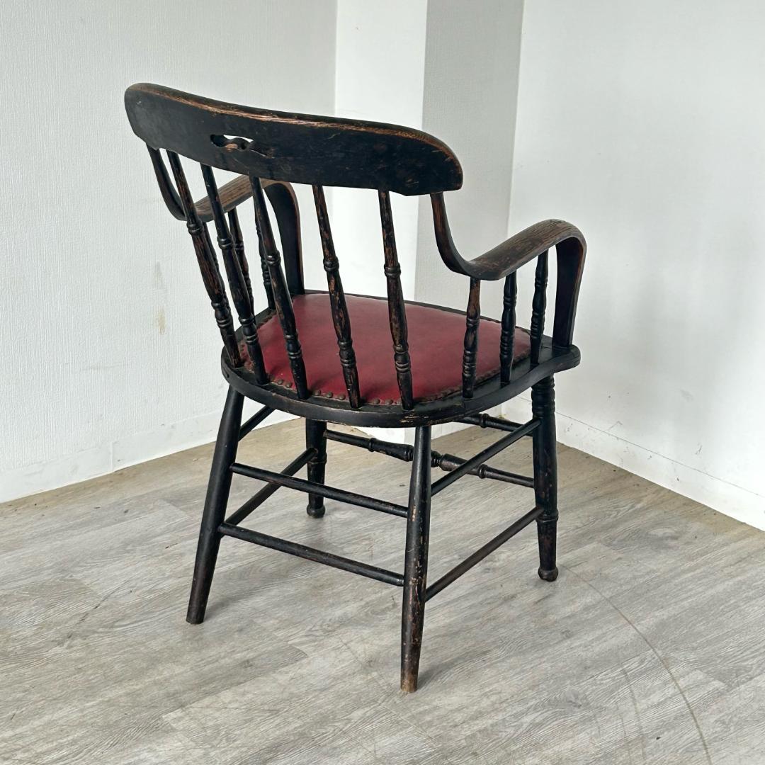 イギリス アンティーク 家具 アーム チェア 1900年頃 椅子 592A