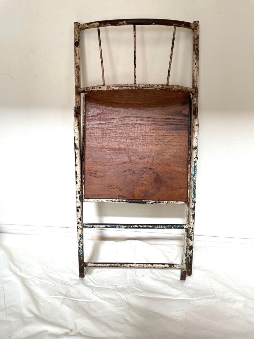 フランスアンティーク　椅子　折りたたみ　イギリスアンティーク