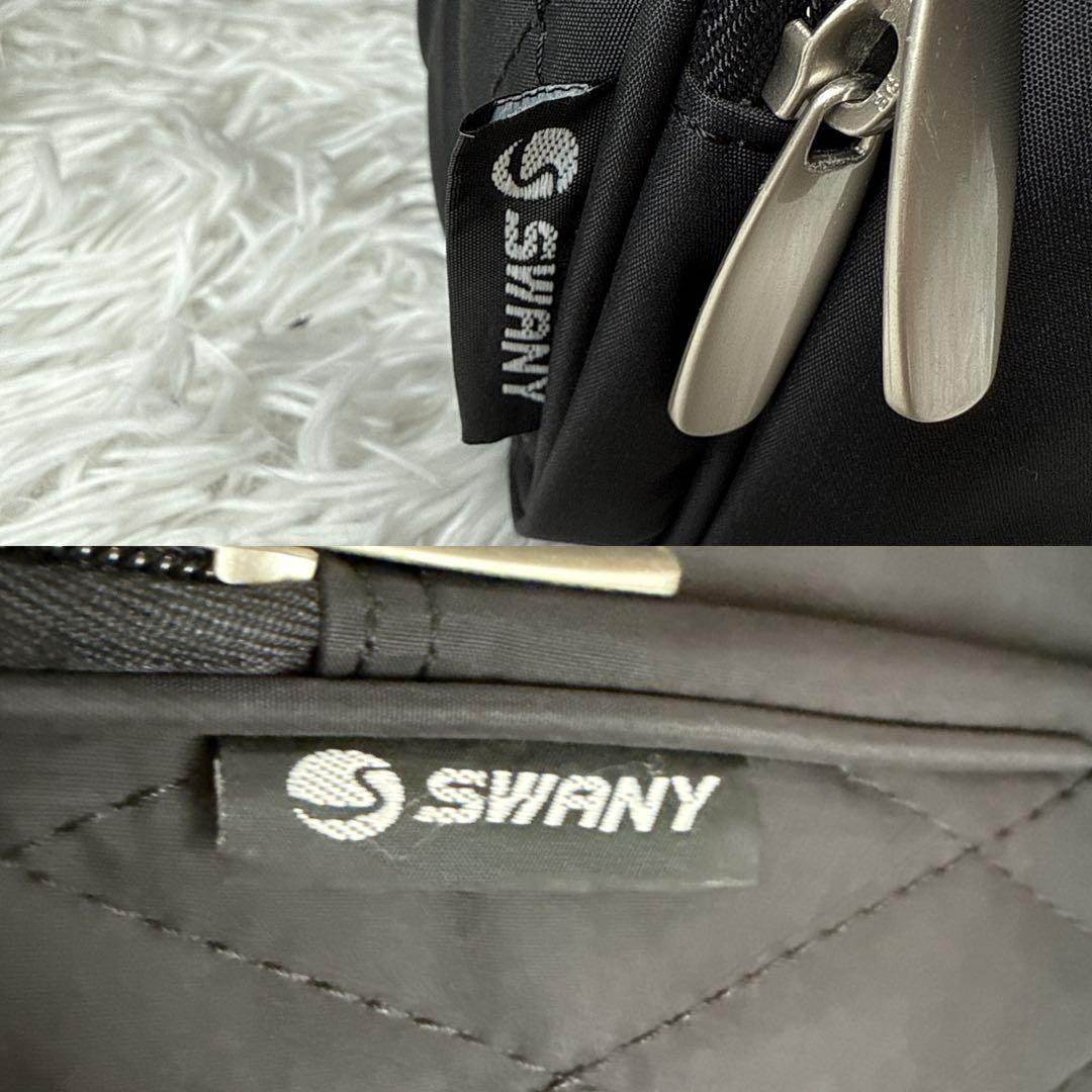 【美品】スワニー　キャリーバック　4輪トラベルキャリー　キャリーオンバッグ付 黒