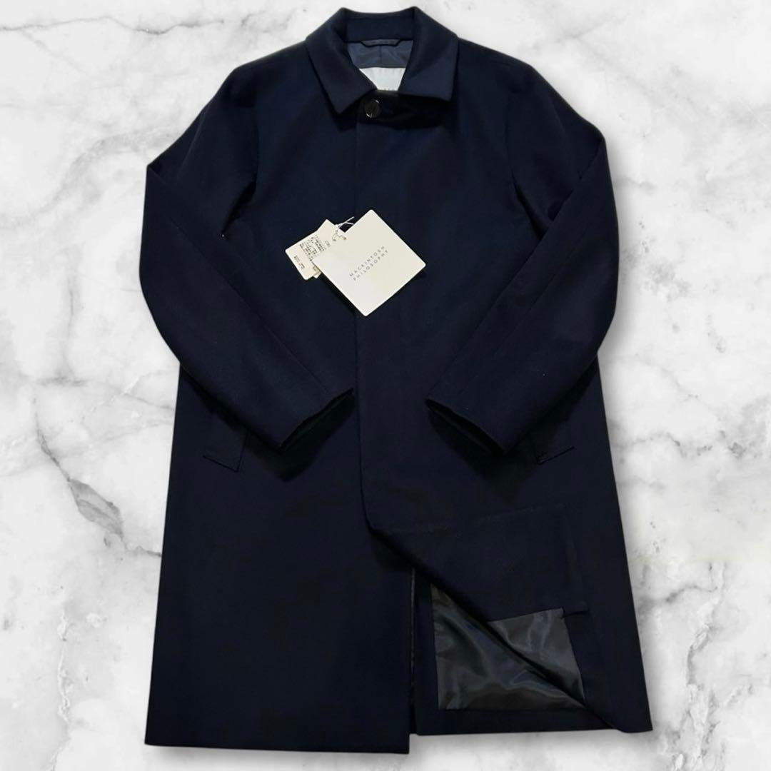 新品 マッキントッシュフィロソフィー ステンカラーコート ヘリンボーン カシミヤ