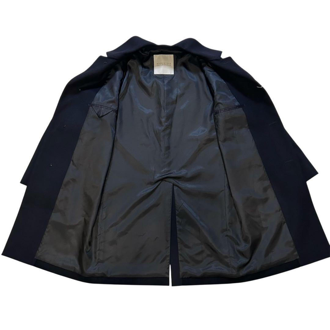 新品 マッキントッシュフィロソフィー ステンカラーコート ヘリンボーン カシミヤ