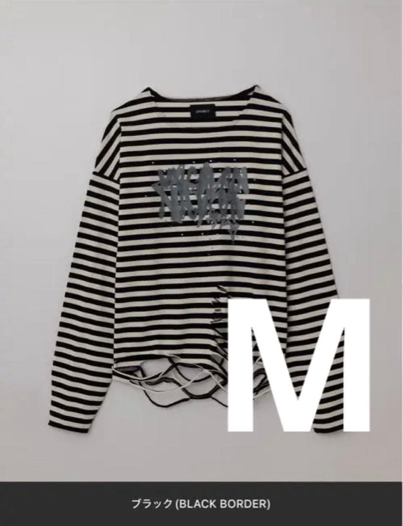 【GRANCY】総柄ラインストーングラフィックロンT M