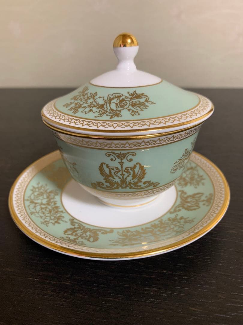 ウェッジウッド　コロンビアセージグリーン　湯呑み　廃盤商品