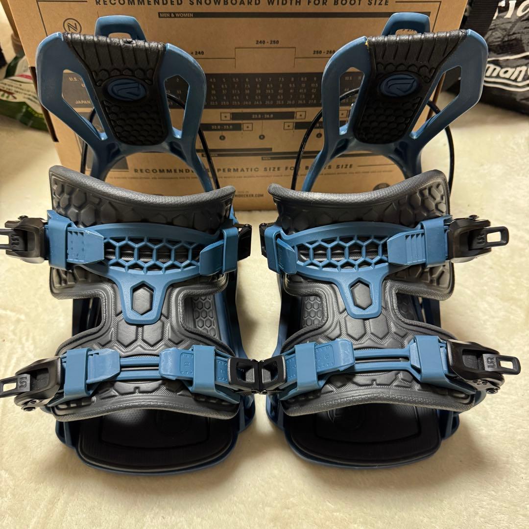 つ*ー様 FLOW/フロー FENIX-PLUS Lサイズ青 スノーボードバイン