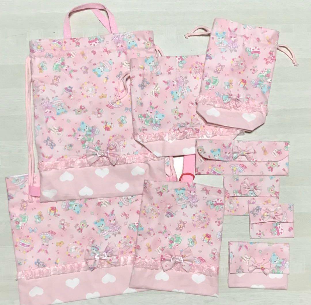 ハンドメイド　オーダー　巾着袋　ランチョンマット　レッスンバック　など